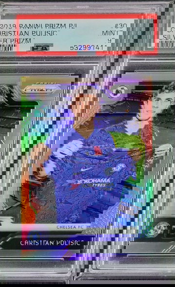 2019 Panini Prizm EPL Christian Pulisic Silver Prizm PSA 9 