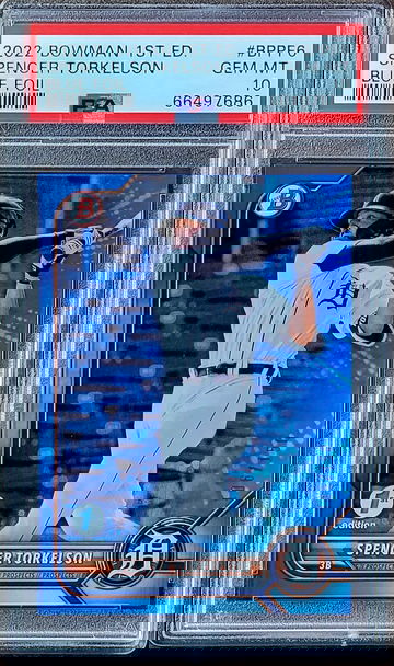 2022 SP SPENCER TORKELSON Topps Bowman 1st Edition BLUE FOIL /150 PSA 10 Rookie