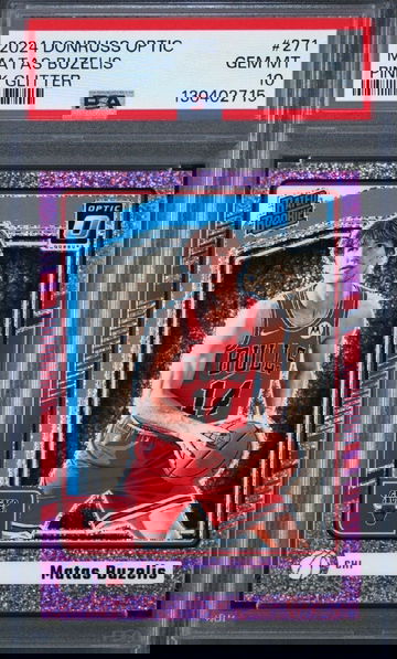 Matas Buzelis 2024 Panini Optic Rated Rookie Pink Glitter /275 SP PSA 10 POP 1