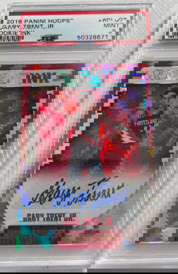 2018 Panini Hoops Gary Trent Rookie Ink PSA 9