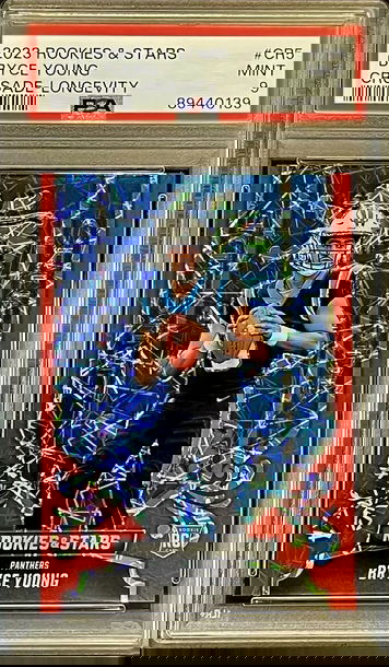 2023 BRYCE YOUNG Panini LONGEVITY SILVER PRIZM Rookies & Stars Crusade PSA 9 Rookie RC #CR53