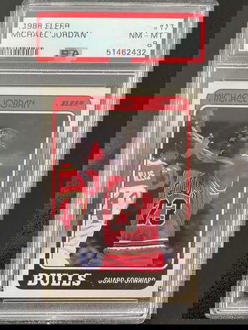 1988 Fleer #17 Michael Jordan PSA 8