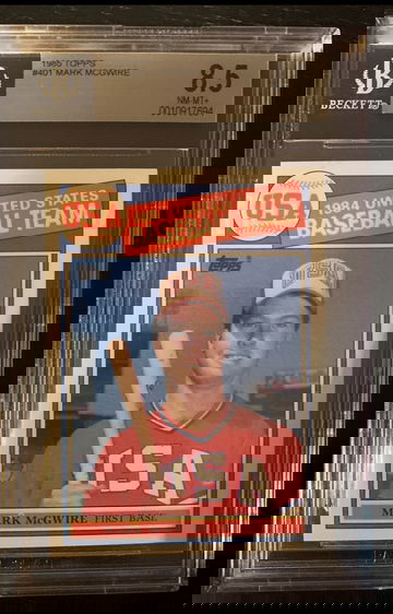 1985 Topps Mark McGwire BGS 8.5 Rookie 