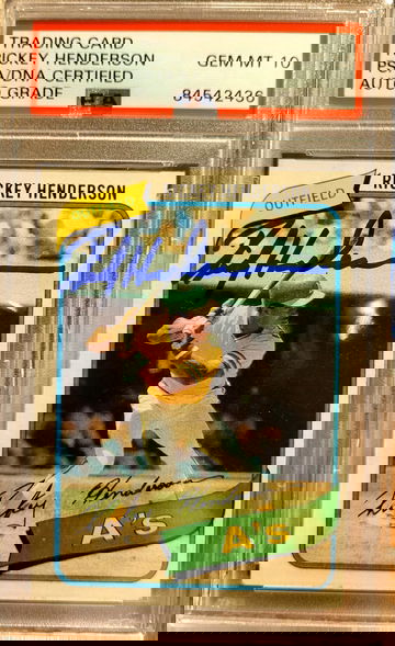 1980 topps rickey henderson rookie auto