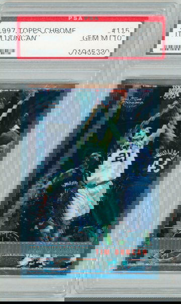 Tim Duncan 1997 Topps Chrome RC