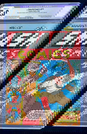 SMASH COMICS #13 CGC 7.0 FIRST APPEARANCE OF MAGNO AND THE PURPLE TRIO 