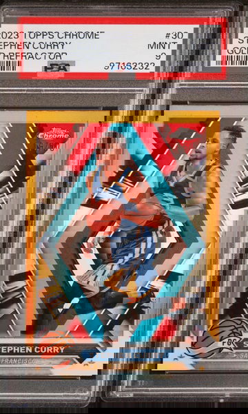 2023 Chrome Gold Refractors Stephen Curry #30 /50 PSA 9
