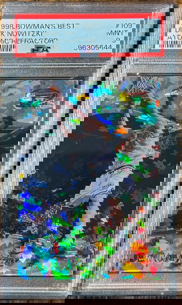 1998 Bowman's Best Dirk Nowitzki Atomic Refractor # /100 PSA 9