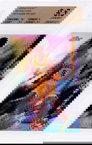 1998-99 Topps Finest Kobe Bryant Refractor #175 Refractors SP BGS 9.5 Gem Mint