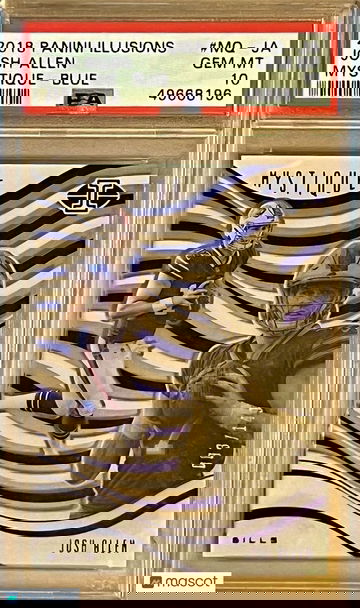 /149 POP 5 PSA 10 RC Josh Allen 2018 Illusions Blue Acetate Holo Rookie Mystique