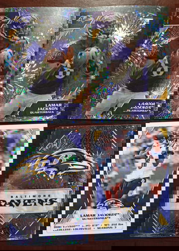 Lamar Jackson fireworks sticker and Ravens fireworks inserts