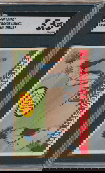 1959 TOPPS HENRY HANK AARON #467 BASEBALL THRILLS SGC 3.5