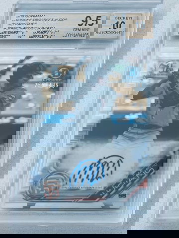 2019 Bowman Chrome Marco Luciano Prospect Auto Refractor BGS 9.5/10