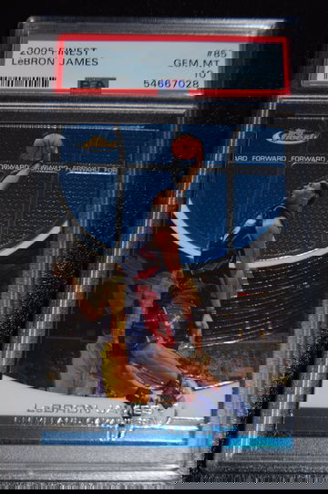 🔥 2005 Topps Finest #85 LEBRON JAMES PSA 10 GEM MINT 2nd Yr 🔥