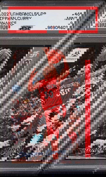 2022 PANINI STEPHEN CURRY CHRONICLES DRAFT PICKS LUMINANCE #46 PSA 9