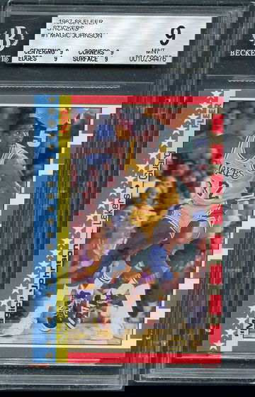 1987 Fleer Sticker Magic Johnson #1 BGS 9