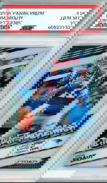 2016 PANINI PRIZM TOM BRADY #18 DRAFT GEMS NE PATRIOTS PSA 10 GEM MT