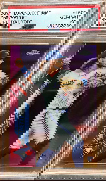2020 Topps Chrome Bo Bichette PSA 10