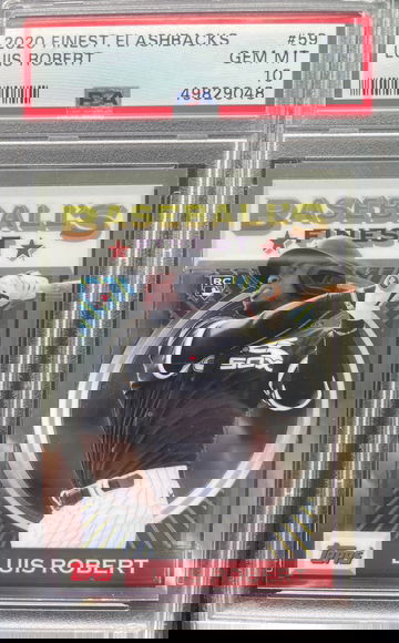 2020 TOPPS FINEST FLASHBACK LUIS ROBERT PSA 10 GEM MINT