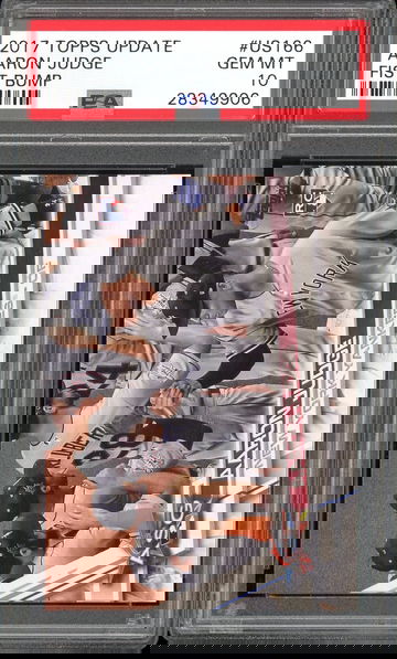 AARON JUDGE PSA 10 RC 2017 TOPPS UPDATE #US166 FIST BUMP