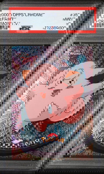 2000 Topps Chrome #35 Clefairy Pokemon T.V. PSA 9