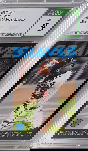 2021 Topps Series 1 '86 Topps Black 053/299 Ronald Acuna Jr. # 86B-94 CSG 9