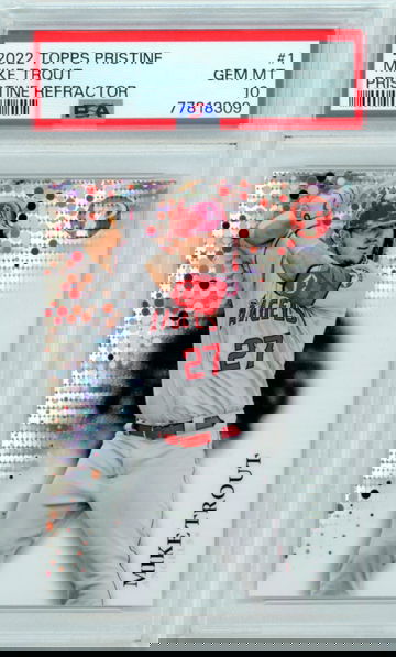 2022 Topps Pristine #1 Mike Trout Pristine Refractor PSA 10 GEM MINT!