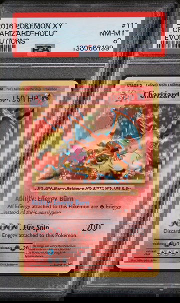 2016 Pokemon XY Evolutions Holo Charizard #11 PSA 8