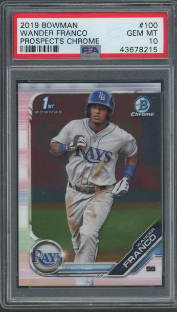 2019 Bowman Chrome Wander Franco PSA 10 GEM MINT ROOKIE #100