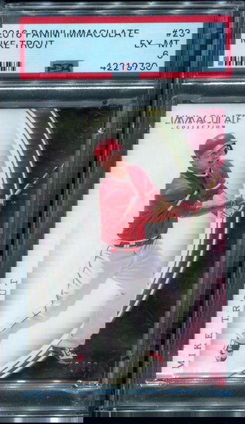 2016 PANINI IMMACULATE #23 MIKE TROUT PSA 6 EX-MT LOW POP