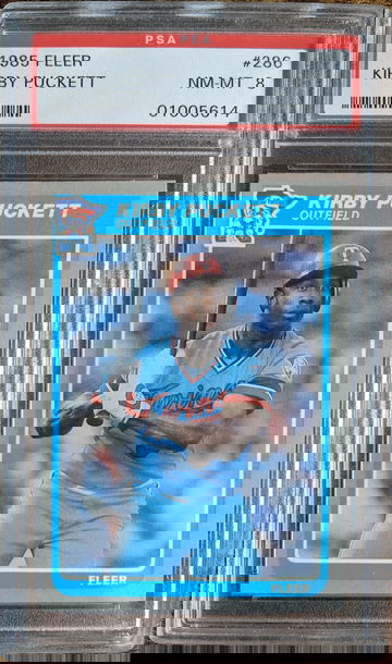 1985 Fleer Kirby Puckett RC PSA 8