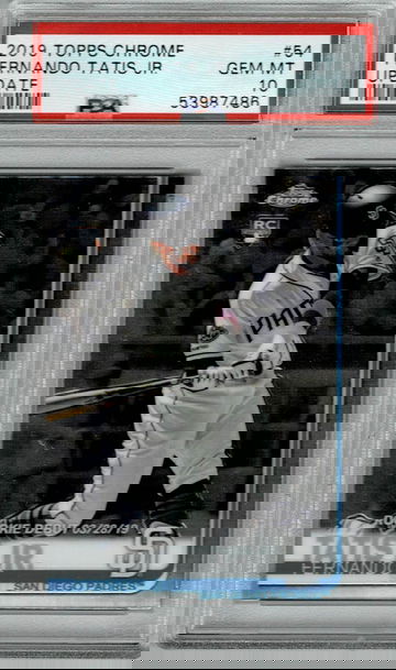 2019 TOPPS CHROME UPDATE FERNANDO TATIS JR. PSA 10 GEM MINT RC