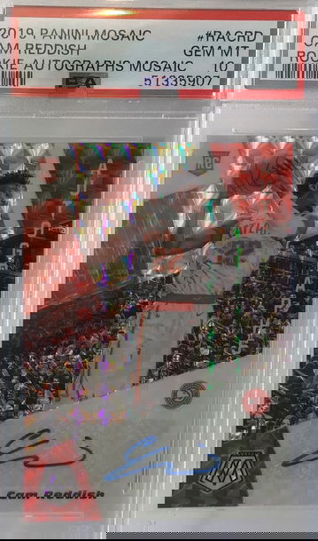 2019 Panini Mosaic Cam Reddish Rookie Autographs Mosaic PSA 10-Gem Mint