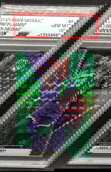 2019 LeBron James Green Mosaic PSA 10