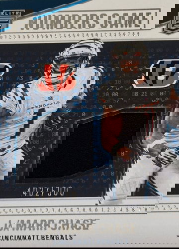 Ja'Marr Chase 2024 Panini Donruss Elite Numbers Game Relic /500 #NG-JCH