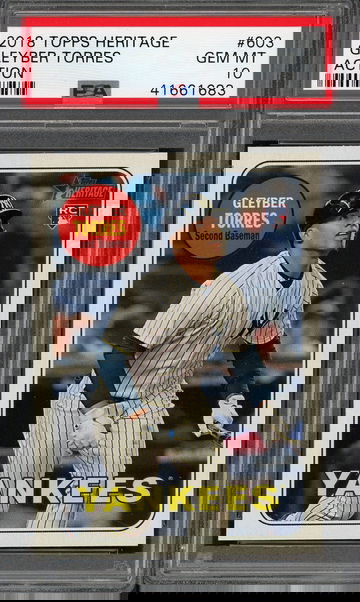 2018 Topps Heritage Gleyber Torres Action