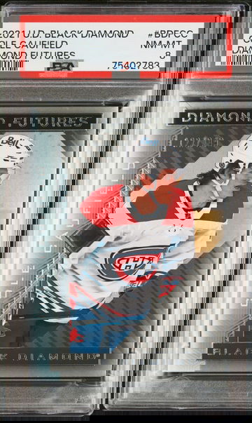 2021 Upper Deck Black Diamond Diamond Futures Cole Caufield PSA 8