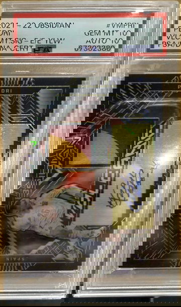 2021-22 Obsidian Volcanic Pedri #VMPRI Patch Auto PSA 10 Auto 10