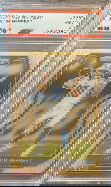 2020 Justin Herbert Panini Prizm Rookie PSA 9