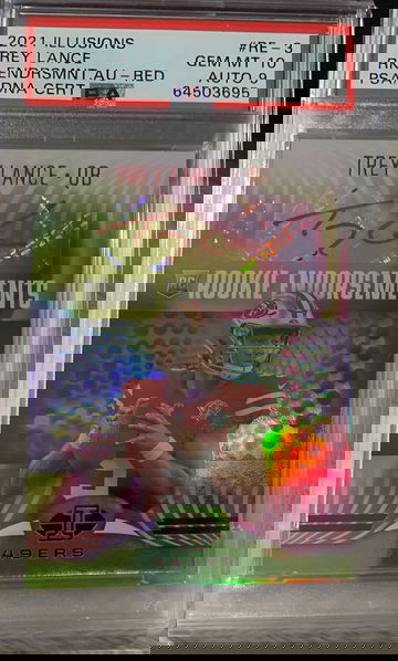 2021 Illusions Rookie Endorsements Red Trey Lance AUTO PSA 10