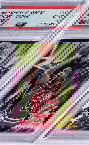 1996-97 Skybox Z-Force Michael Jordan Z-Cling #11 PSA 9 Mint Rare