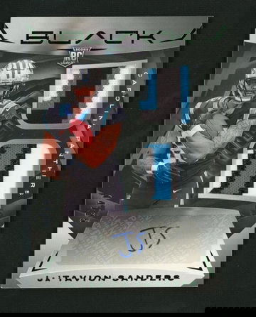 2023 Panini Black Ja'Tavion Sanders Rookie /25 Patch Auto