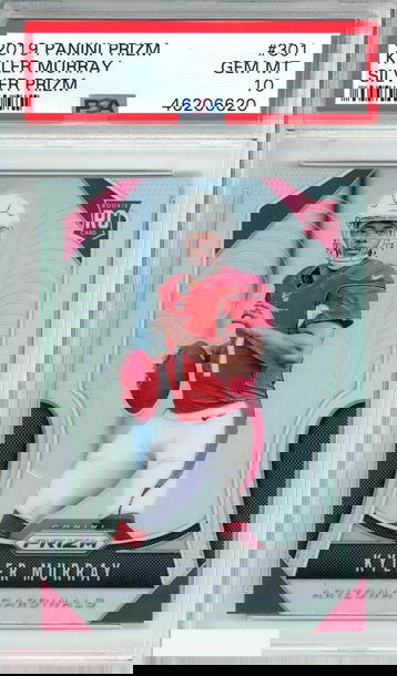 2019 PANINI PRIZM KYLER MURRAY #301 SILVER PRIZM ROOKIE RC PSA 10 GEM MT