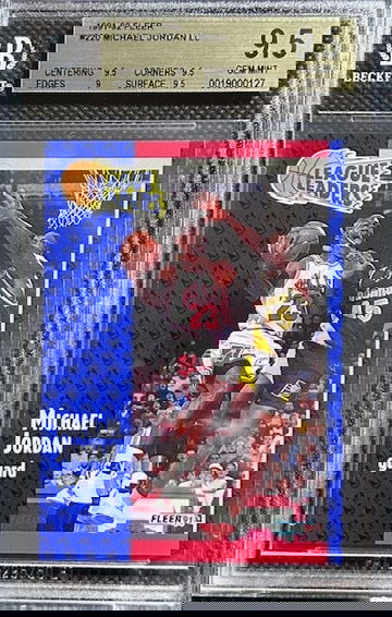 1991-92 Fleer League Leaders Michael Jordan #220 BGS 9.5 GEM MINT BULLS HOF