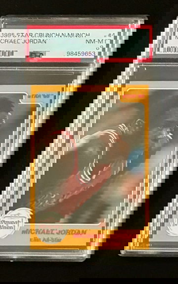 1985 Star MICHAEL JORDAN Crunch n Munch All-Stars PSA 8