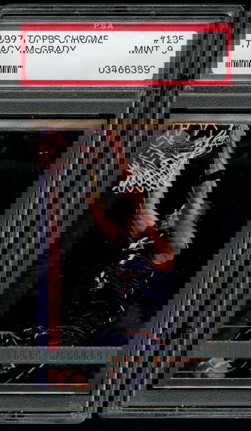 1997-98 Tracy McGrady Topps Chrome PSA 9 Mint #125