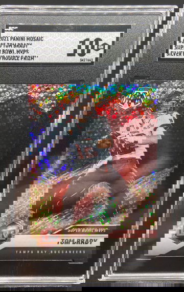 Tom Brady 2021 Mosaic No Huddle Silver SB MVP SGC 10