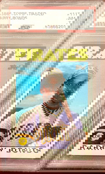 Barry Bonds Topps Traded 1986 rookie PSA 7