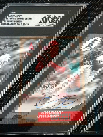 2022 Topps Shohei Ohtani '87 style autographed Gold 25/25