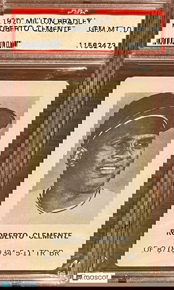 POP 34 PSA 10 Roberto Clemente 1970 Milton Bradley Vintage Promo 11% Gem Rate